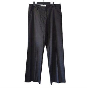 Trina Turk USA Preppy Wide Leg Pleated Business Career Feminine Grey Trousers 8